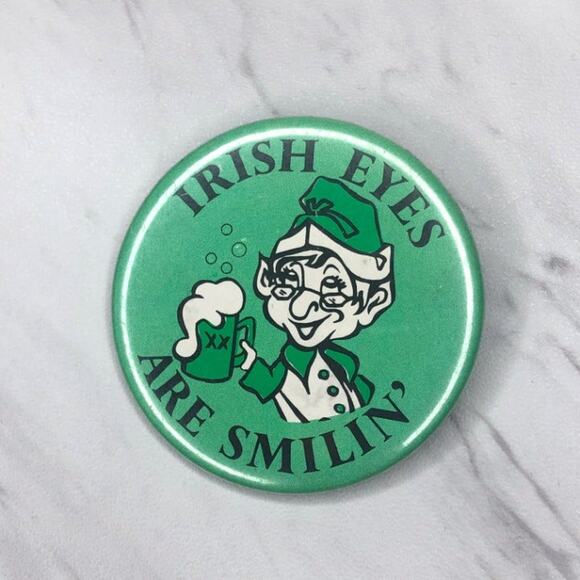Vintage Irish Eyes are Smilin' Button - Picture 2 of 6